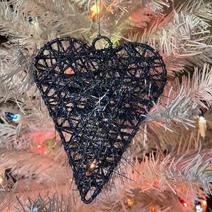 Large Blue Silver Heart Christmas
Ornament